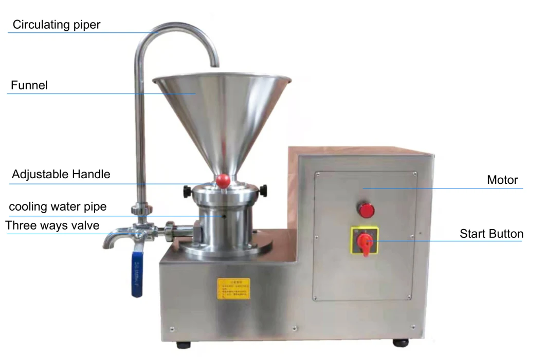 Peanut Sesame Paste Making Machine Colloid Mill Stainless Steel Colloid Mill Grinder Colloid Grinder