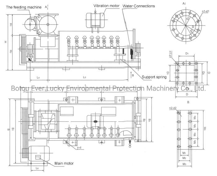 Double Paddle Type Dust Humidification Mixer with Seamless Steel Pipe